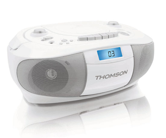 Thomson RK102CD - Lecteur CD Radio/ Cassette Portable - Gris clair - Radio  & radio réveil - LDLC