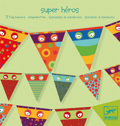 Djeco 3 Banderoles Super Héros