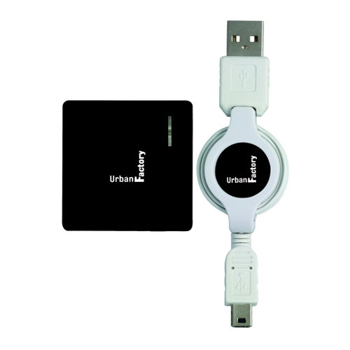 Urban Factory Crazy Hub Noir 4 ports + Câble USB/mini USB