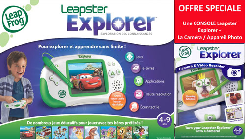 Pack Malin Console Leapster Explorer + Camera Leapfrog