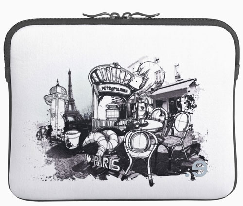 Be.ez Housse LArobe I Lov' Paris pour MacBook Air 11 - Blue Morning