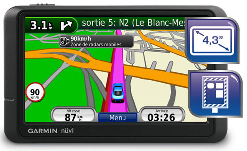 Garmin nüvi 245W Navigateur GPS - automobile 4.3" grand écran - GPS - Achat & prix | fnac