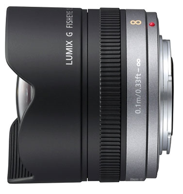 Objectif hybride Panasonic Lumix G 8mm f/3.5 Fisheye noir
