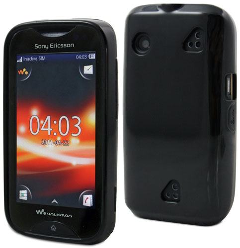 MCA Housse Minigel pour Sony Ericsson Mix walkman - Noir glossy