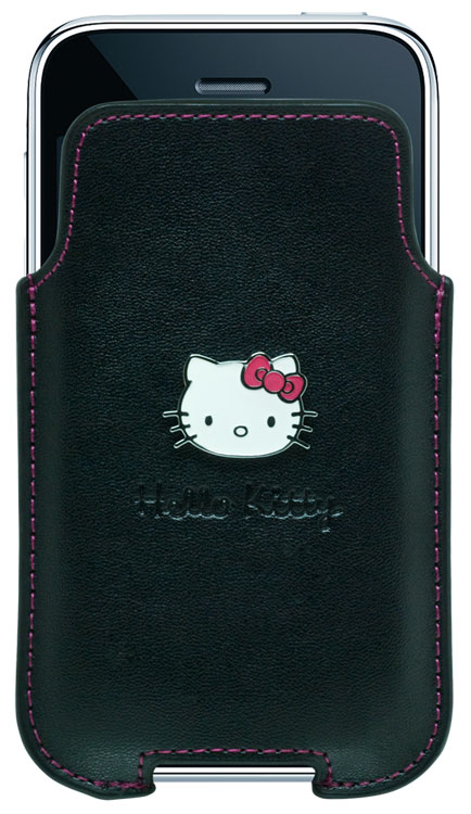 Breloque Hello Kitty Perles Noires - Pendentif Tête De Chat Pour Téléphone - Accessoire Fan Hello Kitty