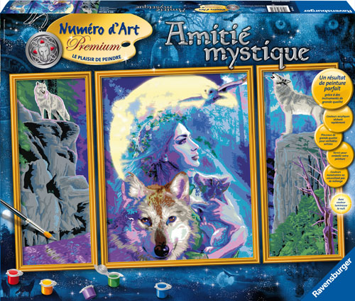 Ravensburger Numéro d'Art Adultes Triptyque Amitié mystique 80 x 50 cm