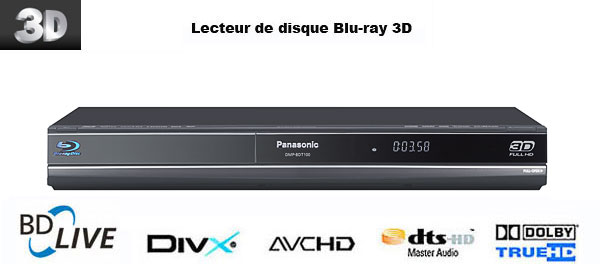 Panasonic Dmp-Bdt100Eg : Lecteur Blu-Ray 3D