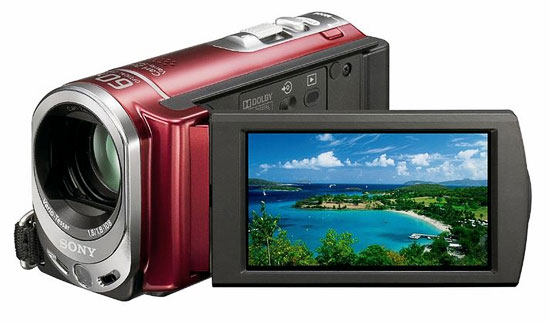 Sony Handycam DCR-SX33E - Caméscope - 800 KP - 60x zoom optique - Carl Zeiss - carte Flash - rouge
