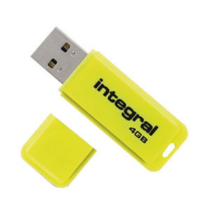 Clé USB INTEGRAL NEON JAUNE 16 GB