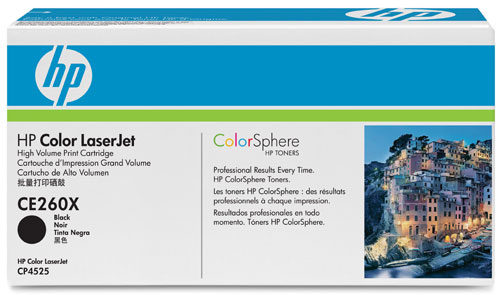 Toner HP Color LaserJet ColorSphere CE260X - Noir