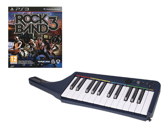 Rock Band 3 + Clavier sans fil PS3 Mad Catz