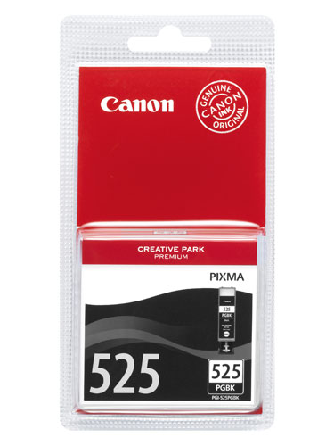 Canon PGI-525PGBK - Noir - original - coque avec sécurité - réservoir d'encre - pour PIXMA iP4950, iX6550, MG5350, MG6150, MG6250, MG8150, MG8250, MX715, MX885, MX892, MX895