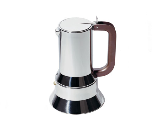 ALESSI Espressomaschine / 6 Tassen silber