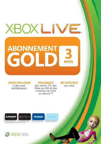 Carte pré-payée abonnement Xbox Live 3 mois Microsoft pour Xbox 360