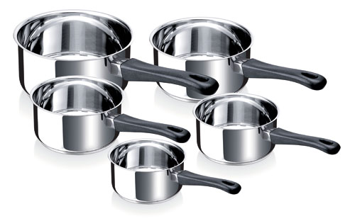 Série de 5 casseroles polo en inox - Beka - Argent - Inox
