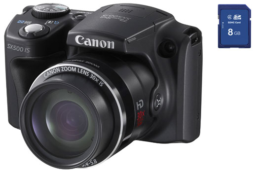 Pack Fnac : Canon PowerShot SX500 IS Noir + Etui + Carte SDHC 8 Go État correct - Canon reconditionné disponible sur Fnac