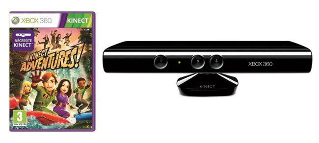 Kinect + jeu Kinect Adventures Microsoft pour Xbox 360 État correct -  reconditionné disponible sur Fnac