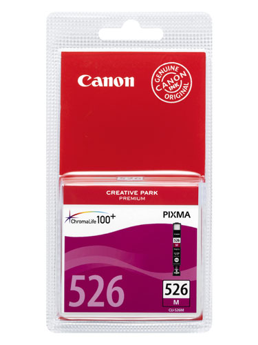 Canon CLI-526M - 9 ml - magenta - original - coque avec sécurité - réservoir d'encre - pour PIXMA iP4950, iX6550, MG5350, MG6150, MG6250, MG8150, MG8250, MX715, MX885, MX892, MX895