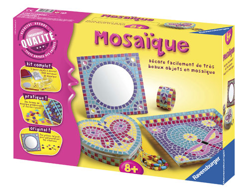 Coffret Mosaïque Tropical Ravensburger - 2 Objets à Décorer (cadre + Tableau) - À Partir De 7 Ans - Loisir Créatif Facile