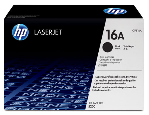 HP 16A Black Standard Capacity Toner 12K pages for HP LaserJet 5200 -