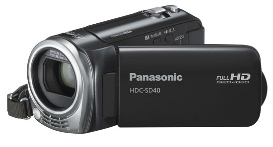 Panasonic HDC-SD40 - Caméscope - 1080i - 1.5 MP - 16.8x zoom optique - carte Flash - noir