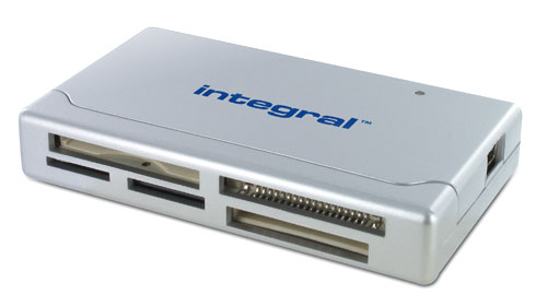 Integral USB 2.0 Mobile Card Reader - Lecteur de carte (MS, MS PRO, MMC, SD, MS Duo, MS PRO Duo, miniSD, RS-MMC, MMCmobile, microSD, MMCplus, SDHC, miniSDHC, MS Micro, microSDHC) - USB 2.0