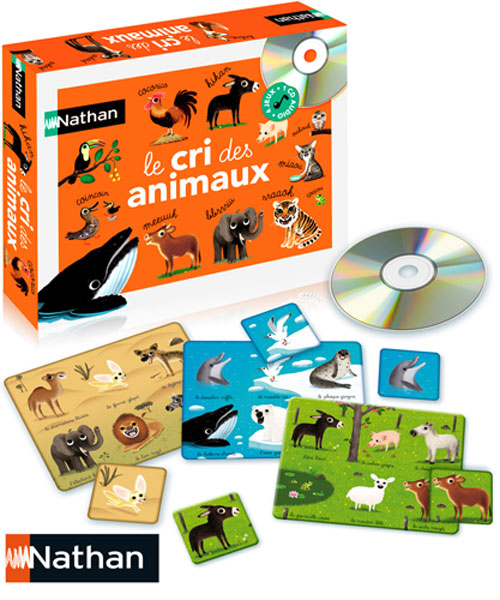 Nathan Le Jeu des cris des animaux Loto mémo et domino fnac Belgique