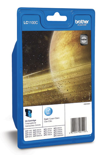 Brother LC1100CBP - cyaan - origineel - inktcartridge