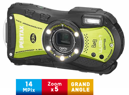 Pentax Optio Wg-1 GPS Vert (Étanche -10 M)