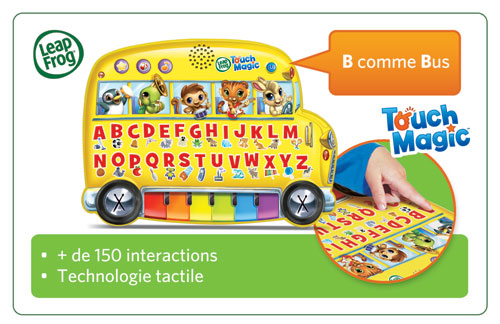 Leapfrog Touch Magic Le Bus des Animaux Livre interactif Achat prix fnac