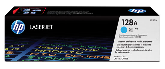 Cartouche d'encre HP LaserJet 128A (CE321A) Cyan