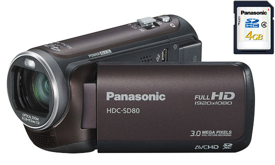 Panasonic HDC-SD80 Chocolat + Carte SDHC 4 Go - Caméscope à carte mémoire -  Achat & prix | fnac