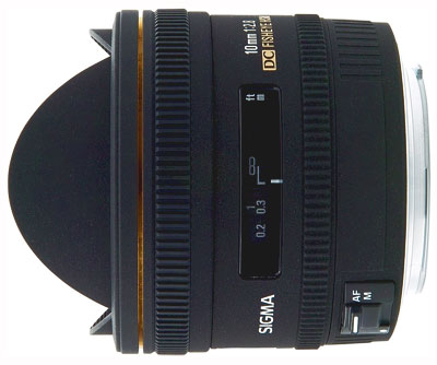 Objectif reflex Sigma DC EX HSM 10 mm f/2.8 Fish Eye, Monture Canon