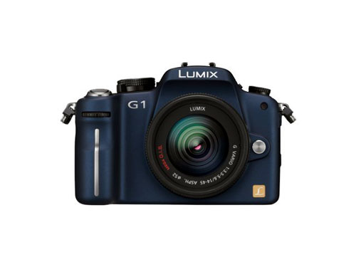 Panasonic Lumix DMC-G1 Bleu + Obj. Lumix G Vario 14 - 45 mm f/3.5