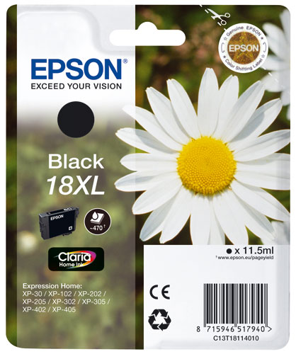 Cartouche d'encre Epson Série Pâquerette 18 XL - Noire