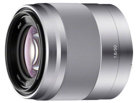 Objectif hybride Sony E 50mm f/1,8 OSS Silver