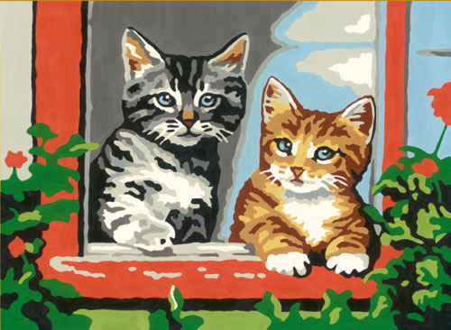 Ravensburger – Set Peinture Par Numéros – Chatons Qui Font Des Clins D’œil – Activité Créative Dès 9 Ans – Avec Cadre Et Peintures Sans Odeur