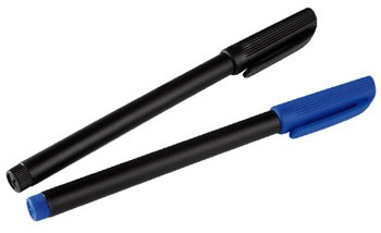Hama Lot de 2 marqueurs pour CD/DVD - 1 bleu et 1 noir