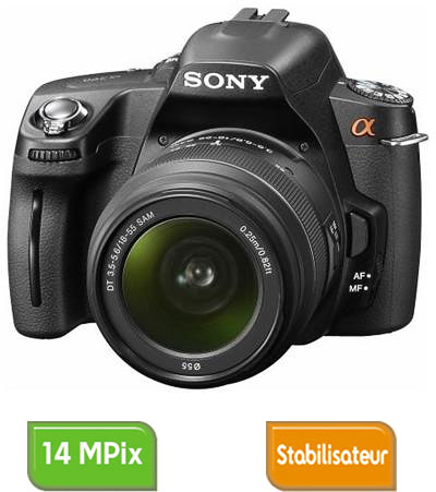 Sony Alpha A390L + Obj. Sony DT SAM 18 - 55 mm f/3.5 - 5.6 État correct -  reconditionné disponible sur Fnac