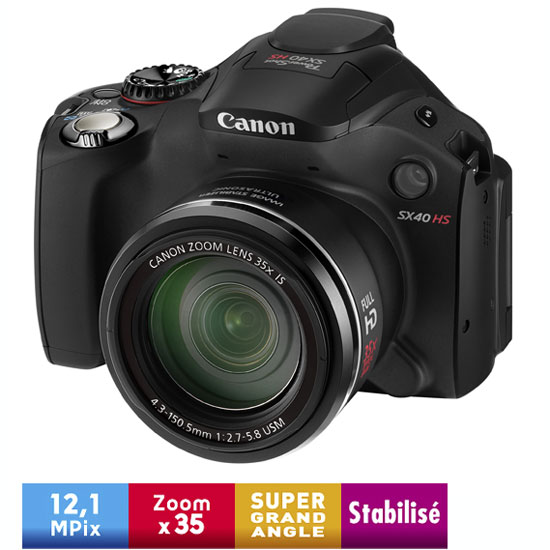 Canon Powershot Sx40 Hs Appareil Photo Bridge 12,1 Mpix Noir