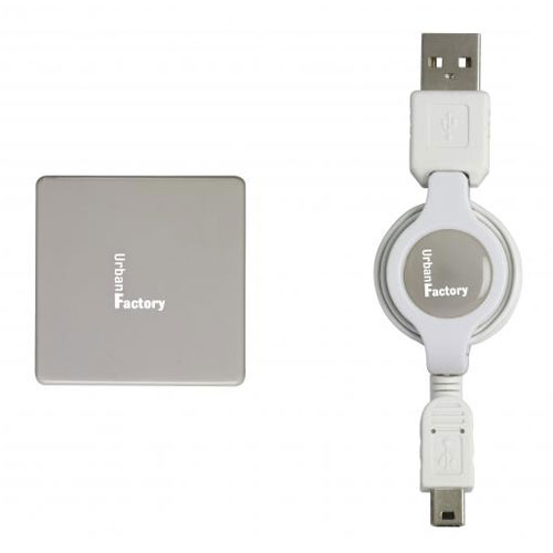 Urban Factory Crazy Hub Gris 4 ports + Câble USB/mini USB