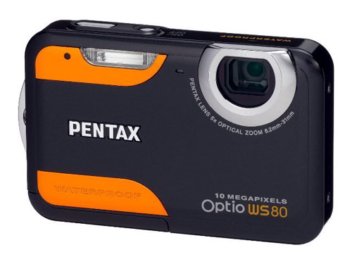 Pentax Optio Ws80 Noir & Orange Etanche 1,5 M
