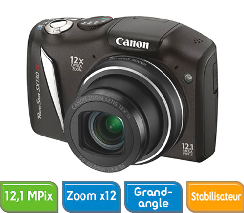 Canon PowerShot SX130 IS Noir - Appareil photo compact - Achat & prix | fnac