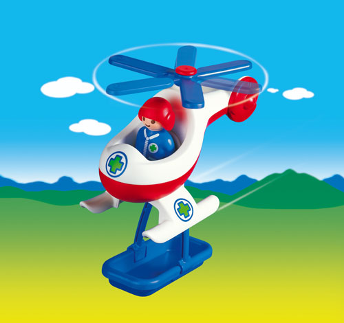 Hélicoptère de police Playmobil 1.2.3 — nauticamilanonline