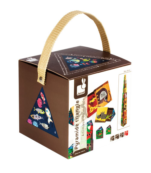 Puzzle Enfant Cubes en Bois Animaux Jouet d'Eveil et Premier Age Jeu