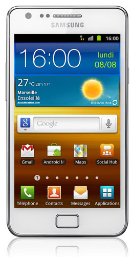 Samsung Galaxy S II - 3G smartphone / Mémoire interne 16 Go - microSD slot - écran OEL - 4.27\