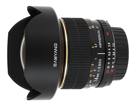 Objectif reflex Samyang 14 mm f/2.8 Aspherical IF ED UMC; Monture Pentax