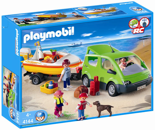 Playmobil 4144 - Voiture familiale avec remorque porte-bateaux Playmobil