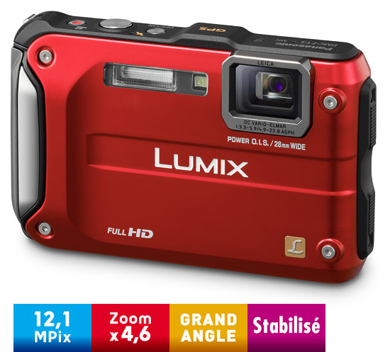 Panasonic Lumix Dmc-Ft3 Ef-R Rouge (Etanche -12 M)