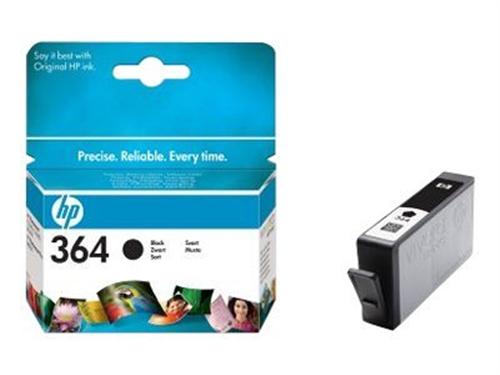 HP 364 - 6 ml - noir - original - cartouche d'encre - pour Deskjet 35XX; Photosmart 55XX, 55XX B111, 65XX, 7510 C311, 7520, Wireless B110